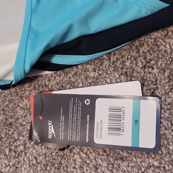 Speedo girls Eco Flex swim suit size 16 - Picture 3 of 3